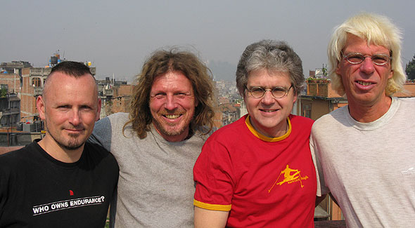 Holger Lieberenz, Götz Wiegand, Frank Meutzner, Michael Köher in Kathmandu